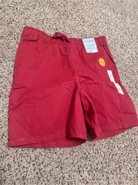 Cat & Jack Boy’s Crimson Red Athletic Drawstring Shorts NWT